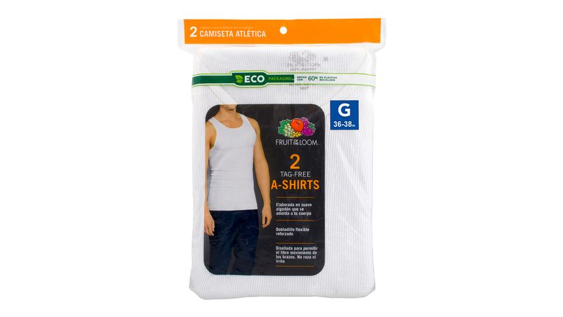 Comprar Playera Marca Fruit Of The Loom Color Blanca De Tirantes