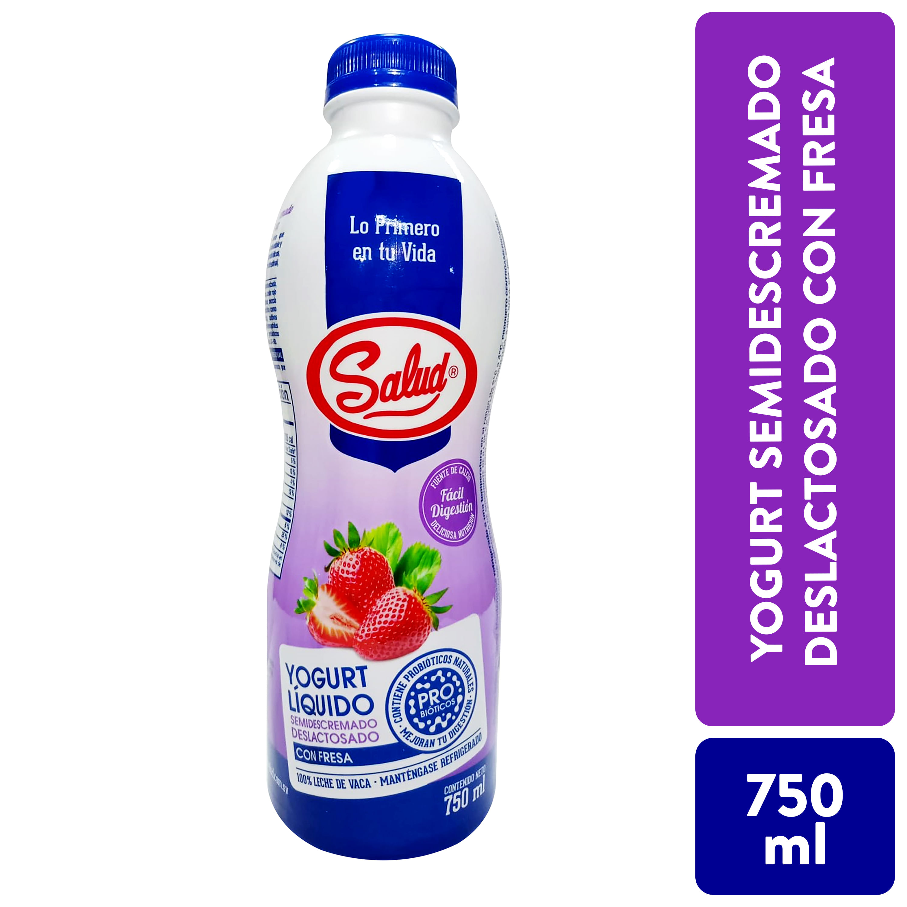 Comprar Yogurt líquido Salud, deslactosado sabor fresa -750 ml