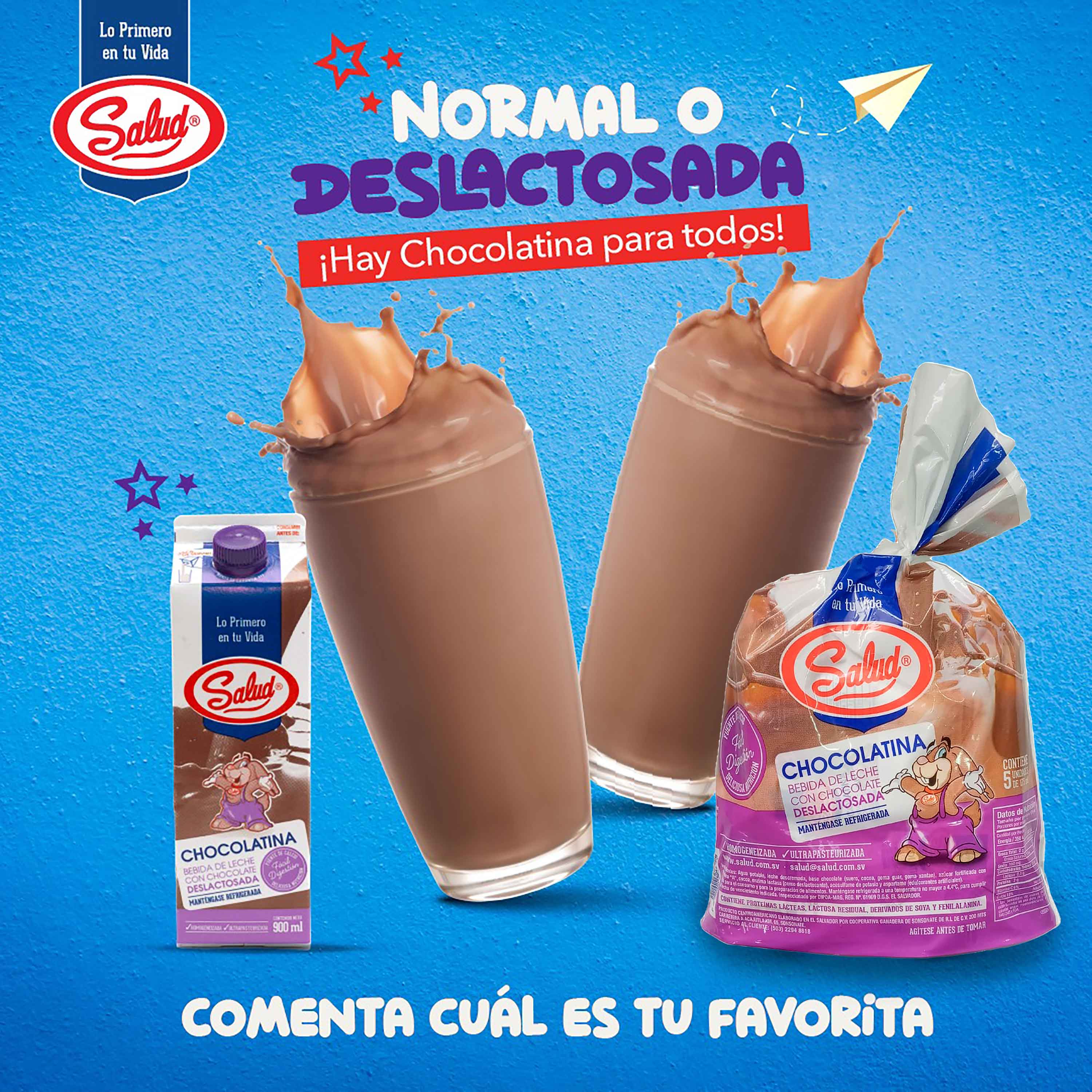 Comprar Chocolatina marca Salud, deslactosada 5 pack -875 ml | WalmartEl  Salvador