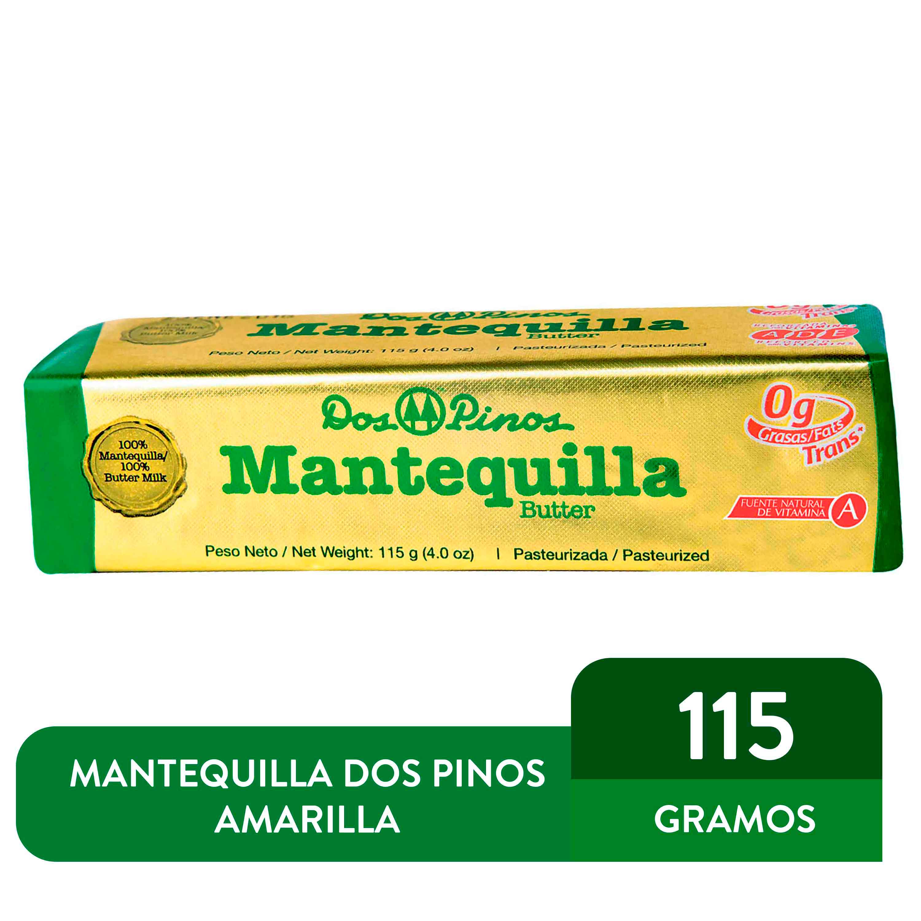 Comprar Mantequilla Dos Pinos Barra Sin Sal - 115Gr