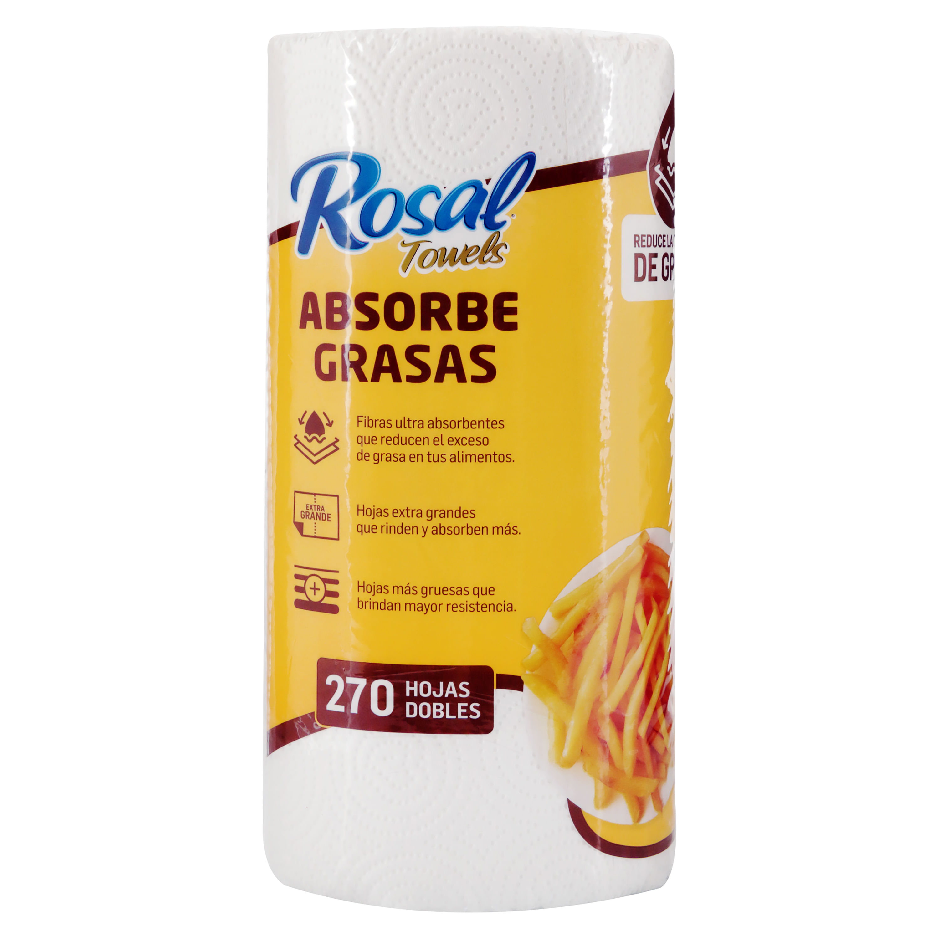 Toalla de Cocina Rosal Plus Ultra absorbente x 90 hojas x 1 rollo - Tiendas  Jumbo