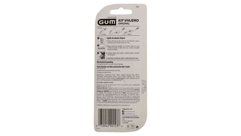 Kit de Viaje Gum Caries Protec 153