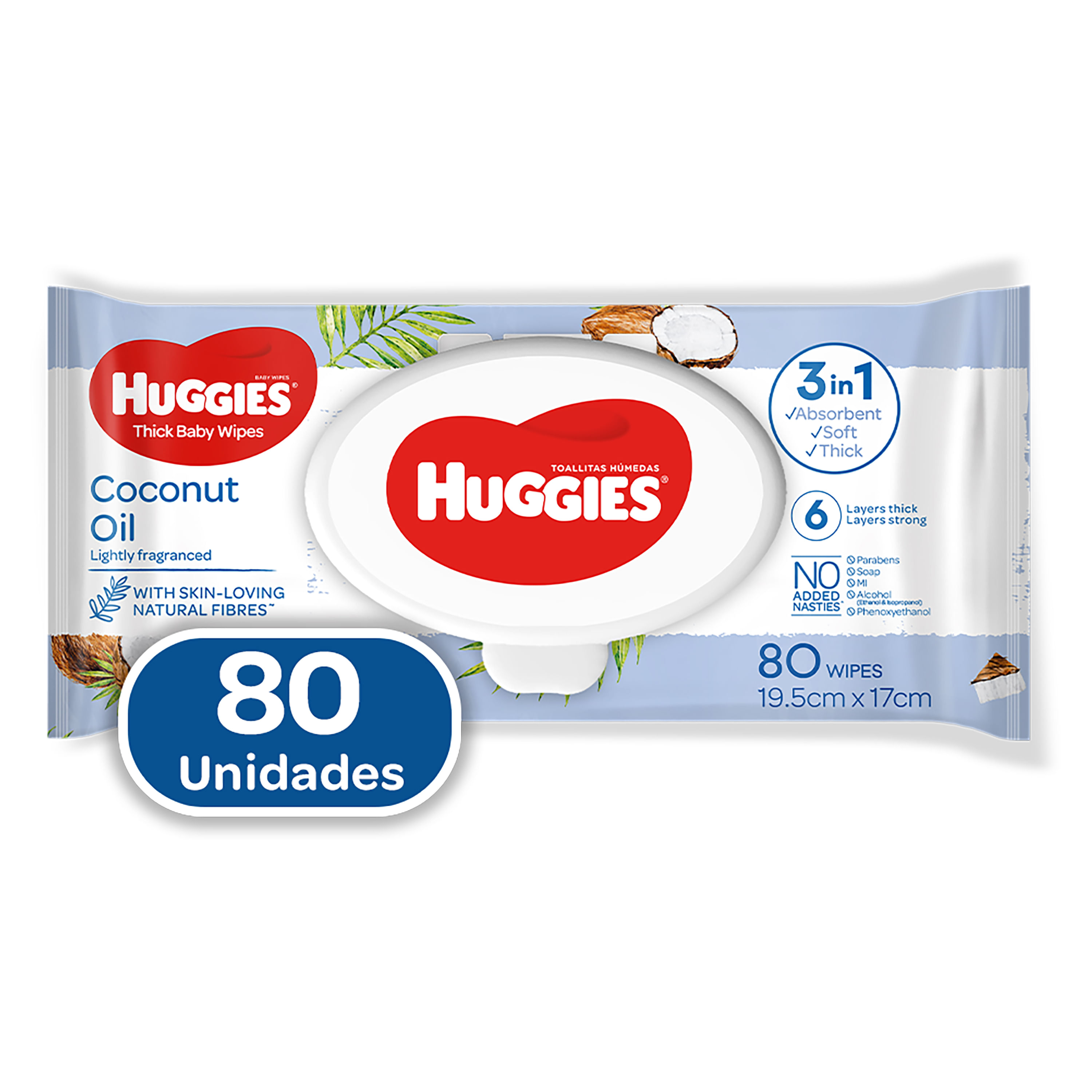 Huggies Toallitas Húmedas Ultra Confort 8 Paquetes / 80 Unidades