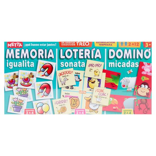 Juego De Mesa Metta 3 Juegos En 1