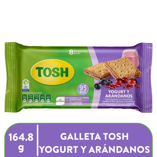 Galleta Tosh Yogurt y Arandanos -164 g