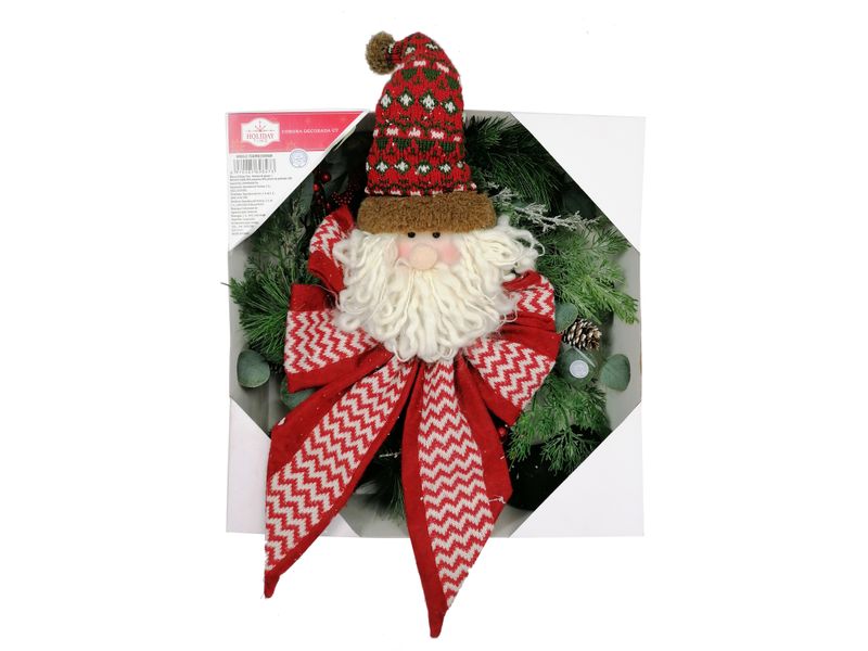 Corona-navide-a-marca-Holiday-Time-decorativa-con-mu-eco-de-Santa-Claus-2-39635
