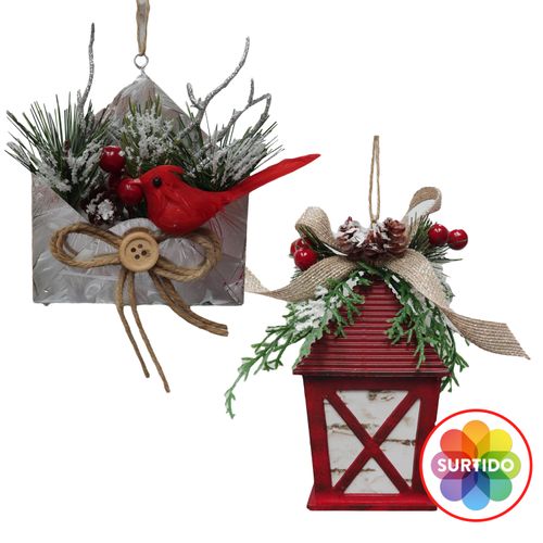 Adorno Marca Holiday Time Para Árbol De Navidad Farol Con Sobre