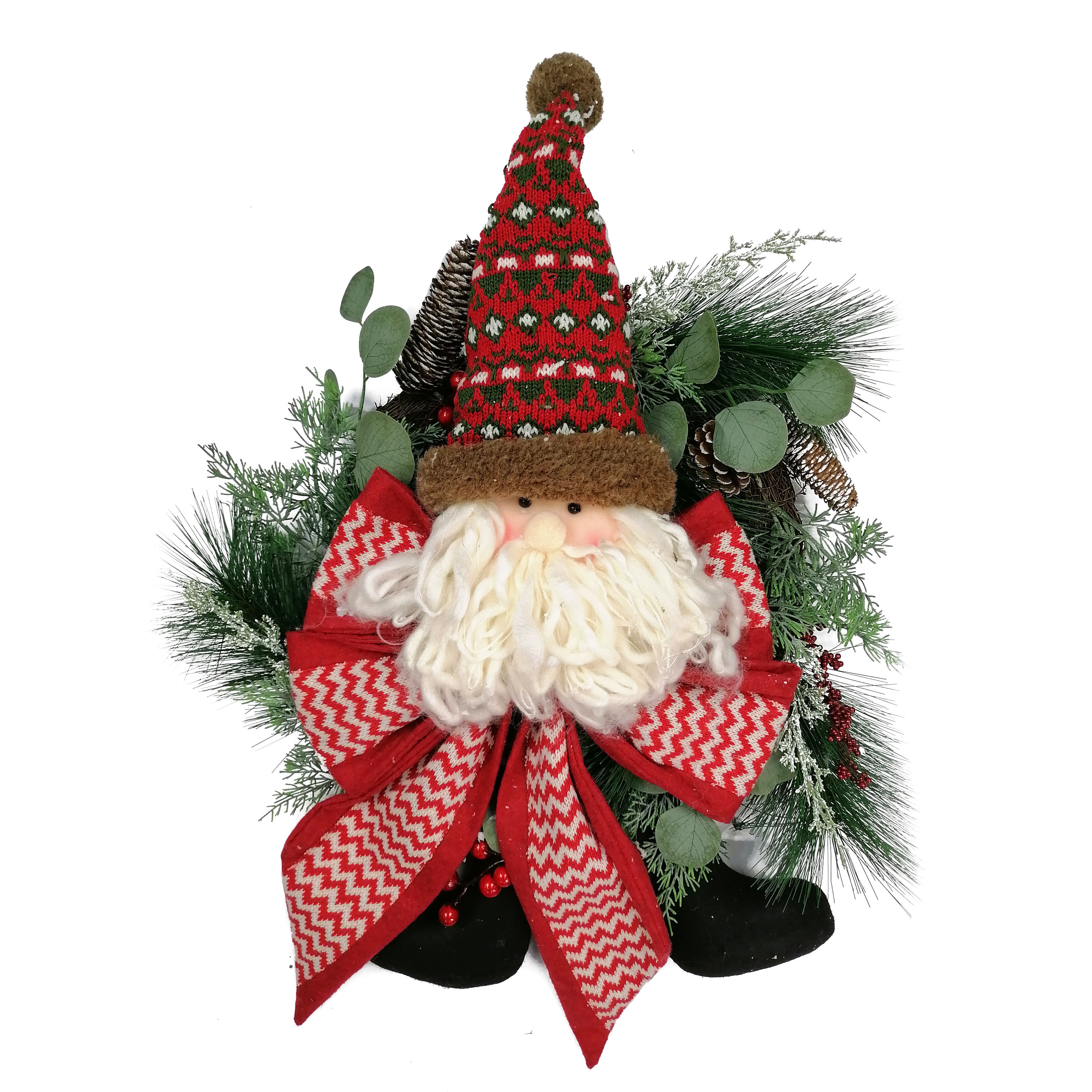 Corona-navide-a-marca-Holiday-Time-decorativa-con-mu-eco-de-Santa-Claus-1-39635
