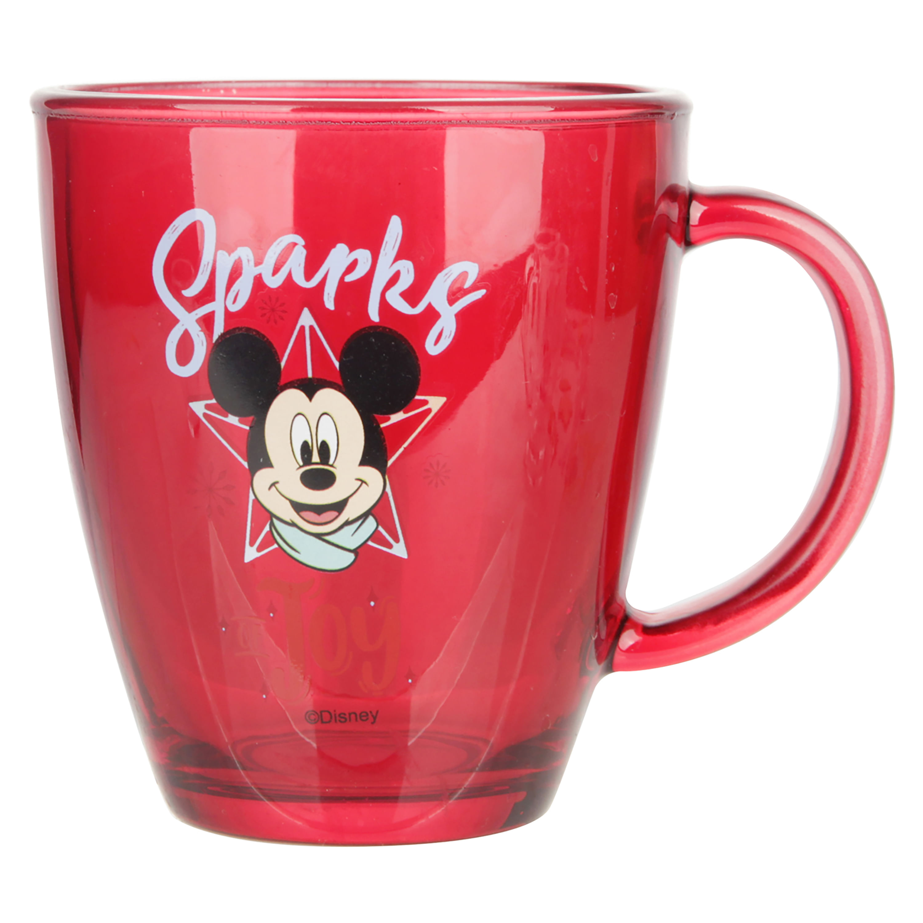  Disney Peace Love Mickey Mouse - Taza de café de cristal de 14  onzas