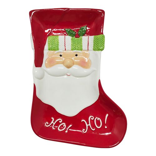 Bota navideña marca Holiday Time, con diseño de Santa Claus