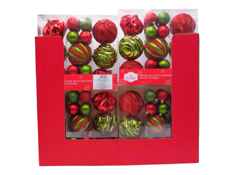 Esferas-decorativas-marca-Holiday-Time-color-verde-y-rojo-23-uds-2-39653