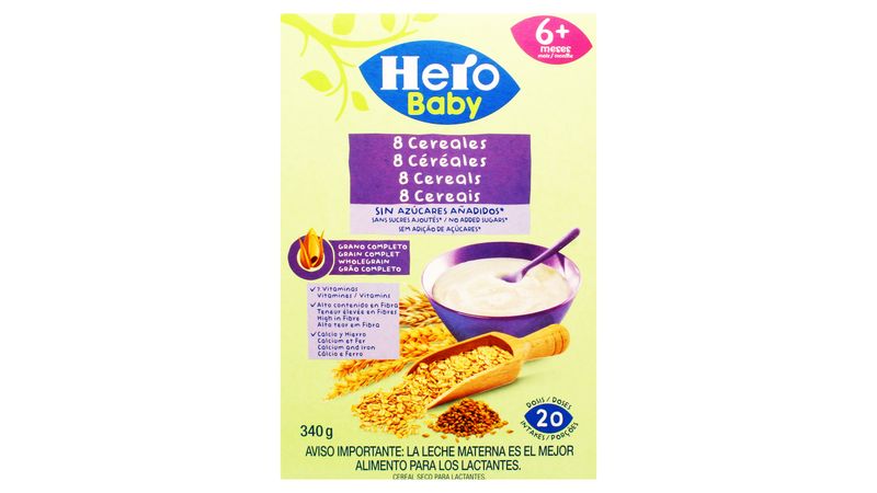 8 cereales 0% - Hero baby