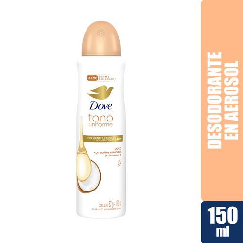 Desodorante Dove Tono Uniforme Coco Y Vitamina E Aerosol - 150 ml