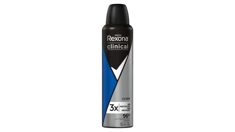 Desodorante Rexona Clinical Aerosol Men Clean 150ml - Sofí Cosméticos