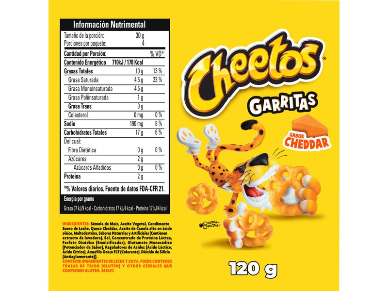 Snacks-Frito-Lay-Marca-Cheetos-Garritas-Sabor-Cheddar-120g-2-37913