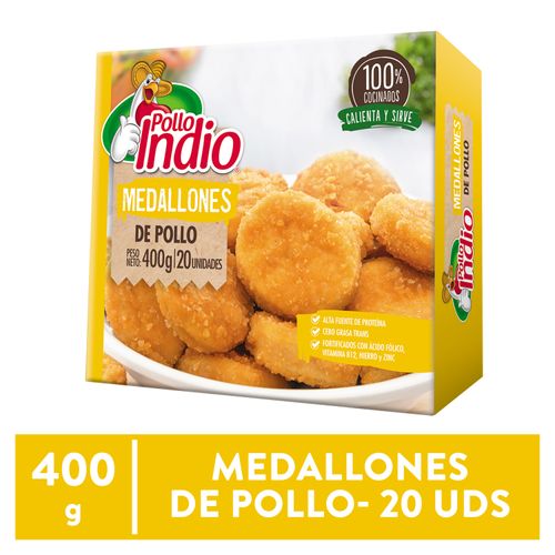 Medallones Pollo Indio Caja - 400g/20Uds
