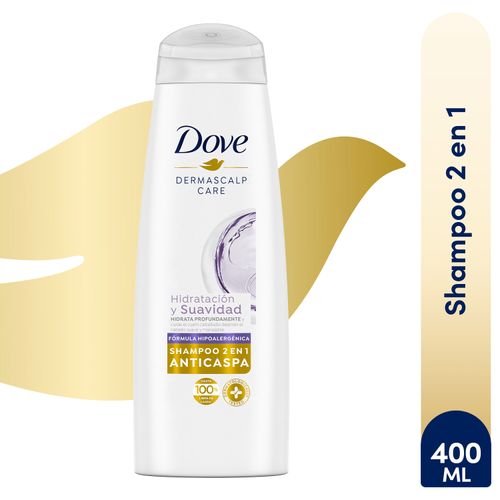 Shampoo Dove Anticaspa, Hidratación Y Suavidad - 400 ml