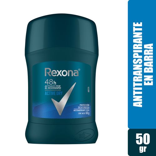 Desodorante Rexona Caballero Active Dry Barra - 50 g