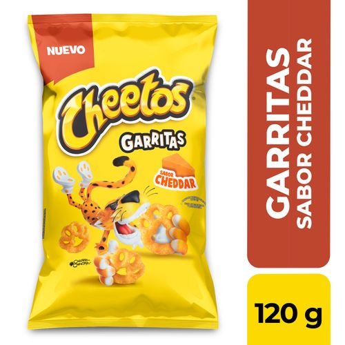 Snacks Frito Lay Marca Cheetos Garritas, Sabor Cheddar - 120 g