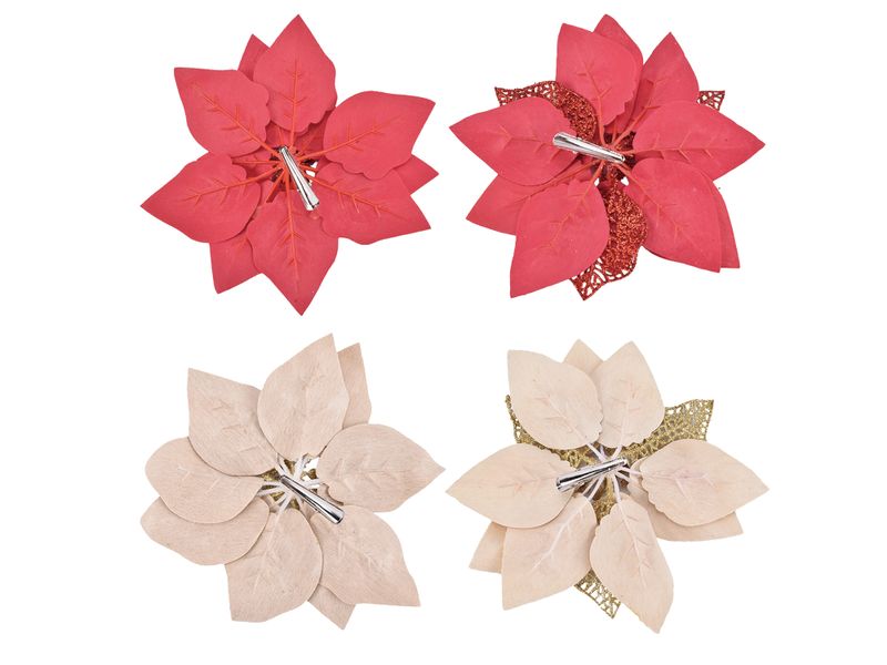 Flor-De-Navidad-Holiday-Time-Color-Roja-O-Dorada-Con-Clip-3-35870