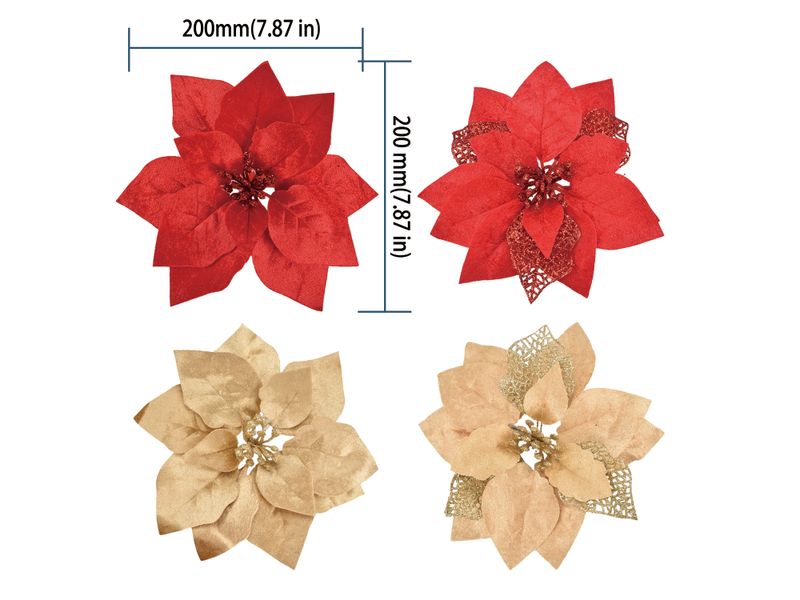 Flor-De-Navidad-Holiday-Time-Color-Roja-O-Dorada-Con-Clip-4-35870