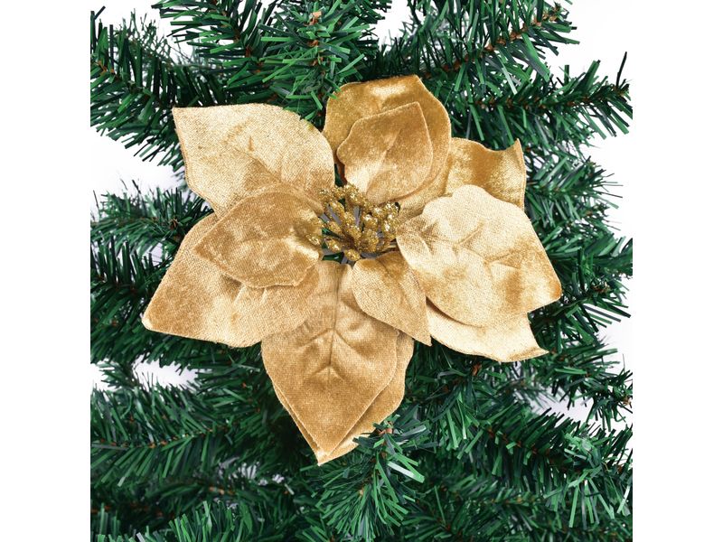 Flor-De-Navidad-Holiday-Time-Color-Roja-O-Dorada-Con-Clip-7-35870