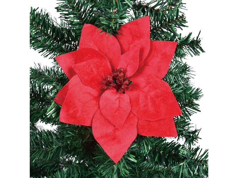 Flor-De-Navidad-Holiday-Time-Color-Roja-O-Dorada-Con-Clip-8-35870