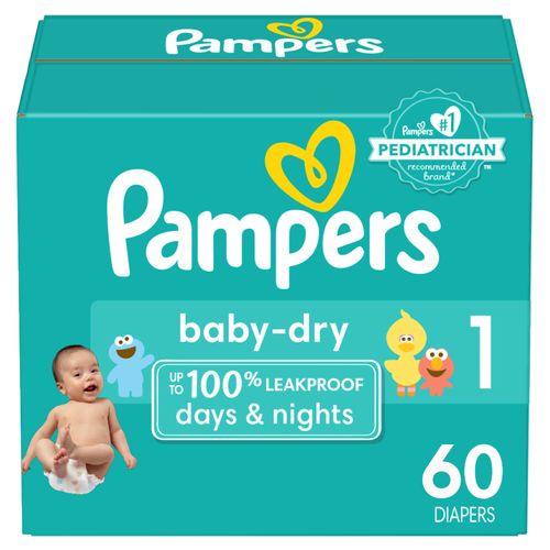 Pañales Desechables Pampers Baby Dry Talla 1 - 60 Unidades