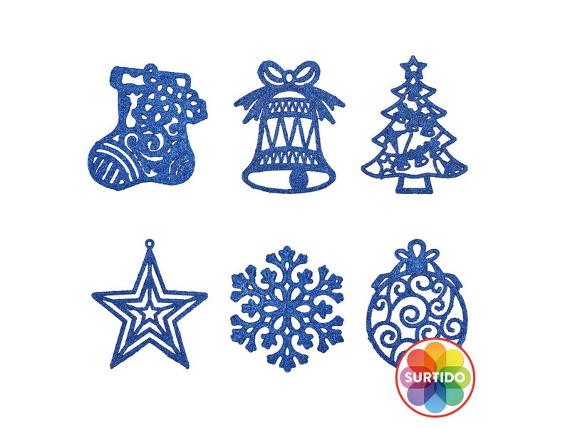 Adorno-Para-Arbol-Holiday-Time-Plano-Color-Azul-Con-Glitter-Set-De-6-Unidades-1-35866