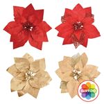 Flor-De-Navidad-Holiday-Time-Color-Roja-O-Dorada-Con-Clip-1-35870