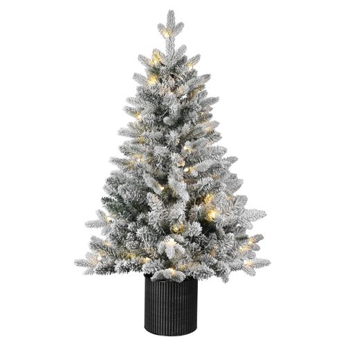 Árbol navideño marca Holiday Time, Iluminado, con base -106cm