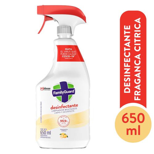 Desinfectante Family Guard Limpiador Multisuperficies  Fragancia Cítrica - 650 ml