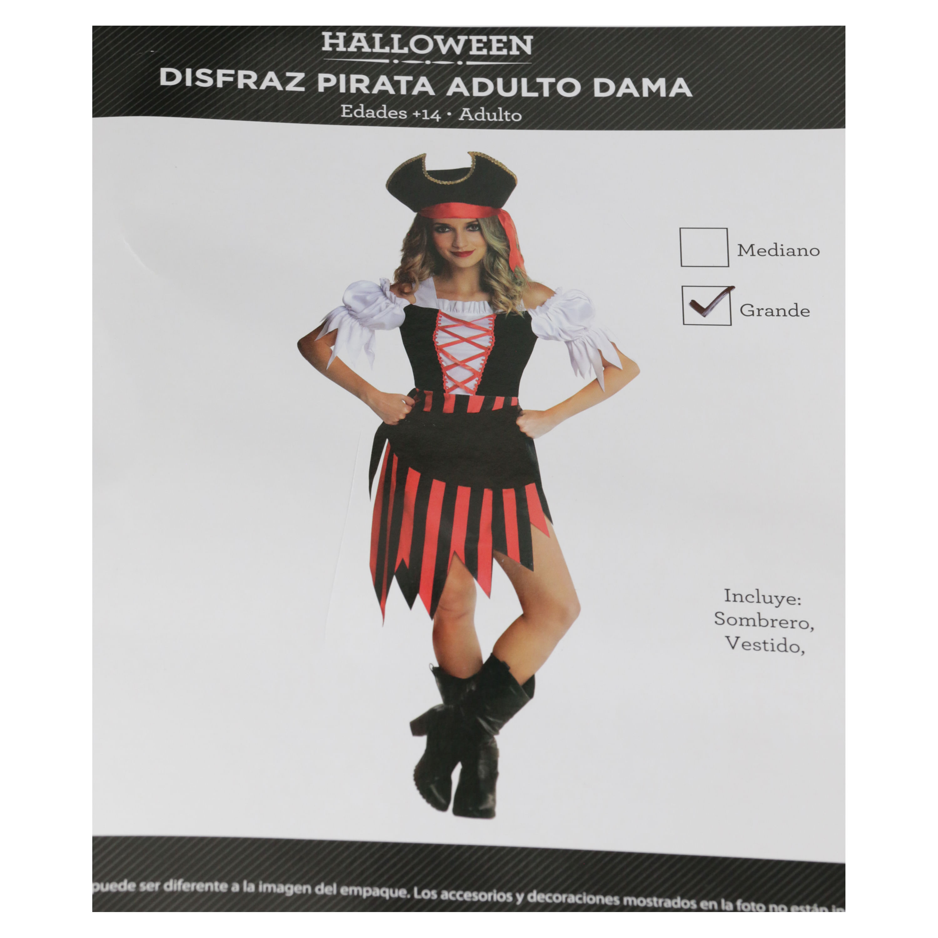 Disfraz Pirata Way to Celebrate para Mujer Multicolor 50137L Talla