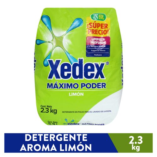 Detergente Polvo Xedex, Con Aroma Limón -2300 g