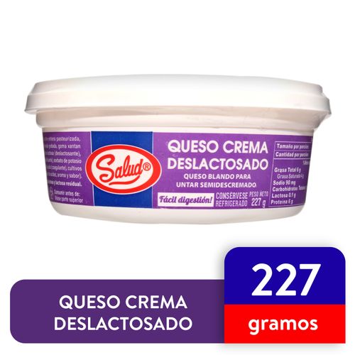 Queso crema marca Salud deslactosado -227 g