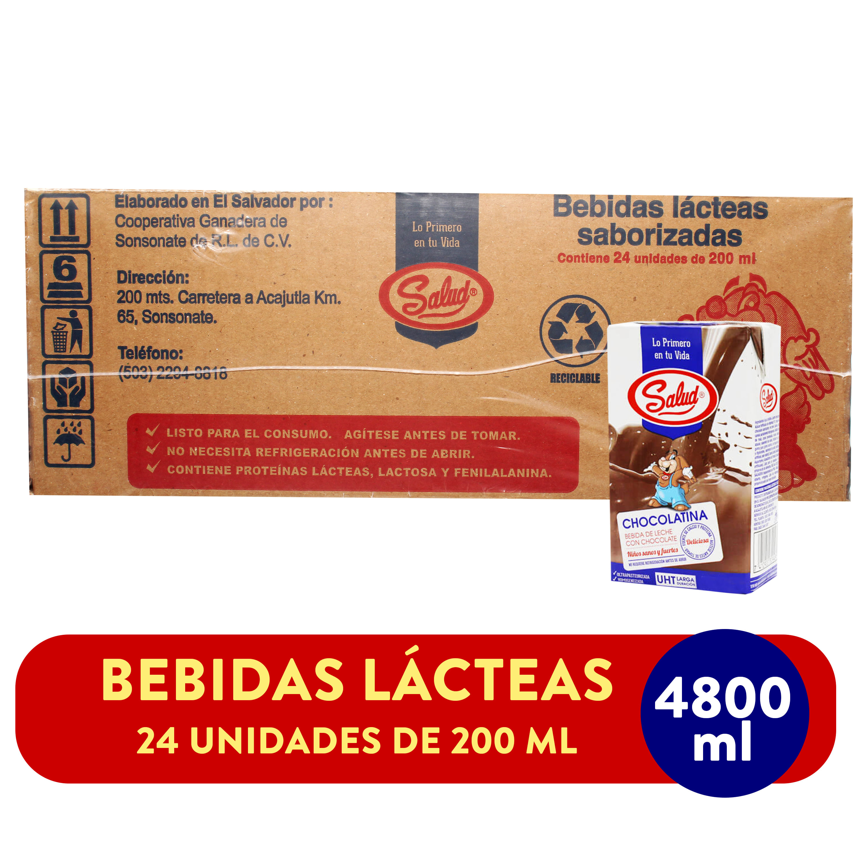 Comprar Leche Salud Sabor A Chocolate 24 Pack - 4800ml | Walmart El Salvador