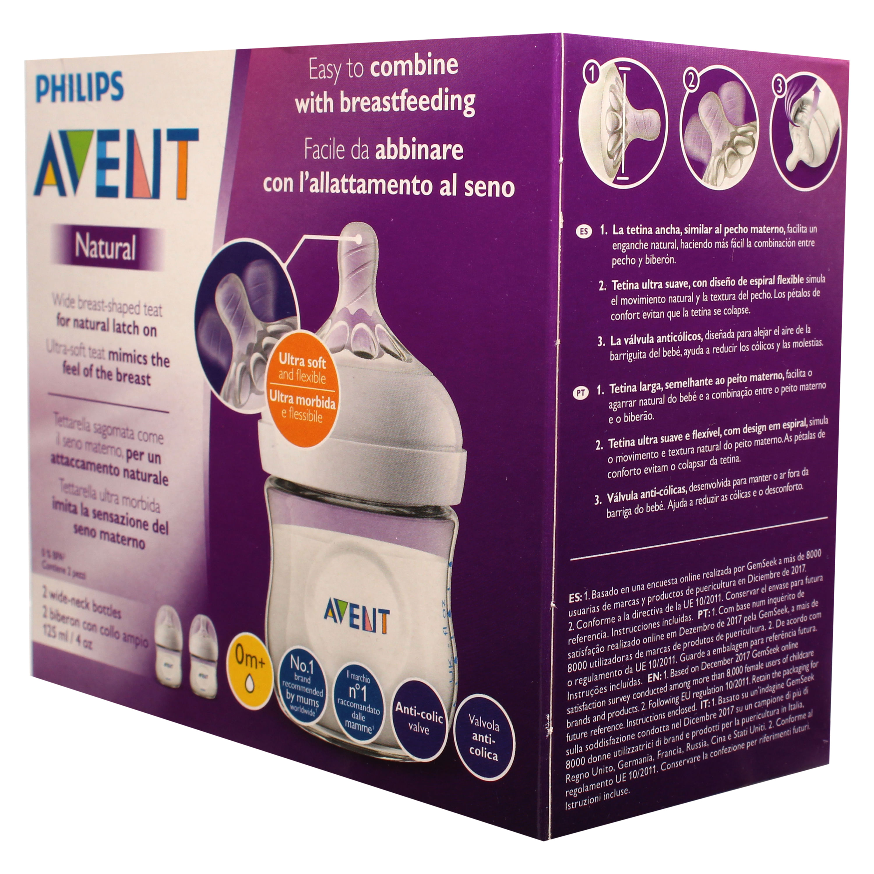 Biberon Avent 60ml+0M Naturel - Miroshop