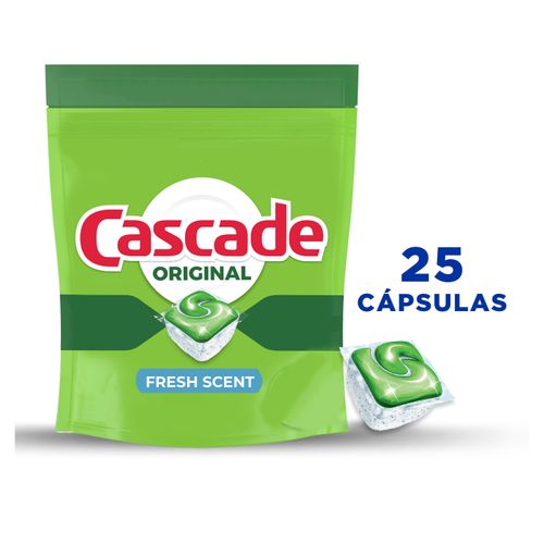 Detergente en cápsulas para  Lavaplatos Cascade, 25 uds