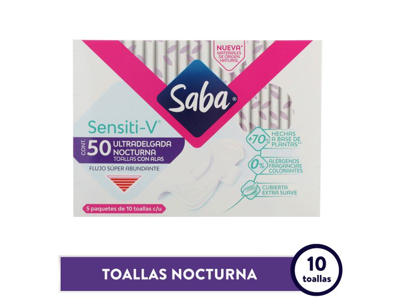 Toallas-Sanitarias-Saba-Sensiti-V-Ultradelgada-Nocturna-Flujo-S-per-Abundante-Con-Alas-50Uds-1-35274