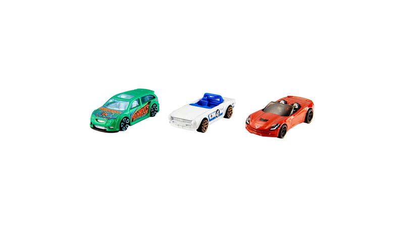Hot Wheels Paquete de 3 autos, paquete múltiple de 3 vehículos Hot Wheels  para niños de 3 años en adelante, colección de autos deportivos de juguete  a