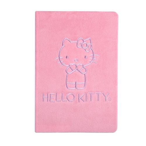 Cuaderno Hello Kitty, pasta de peluche -96 hojas