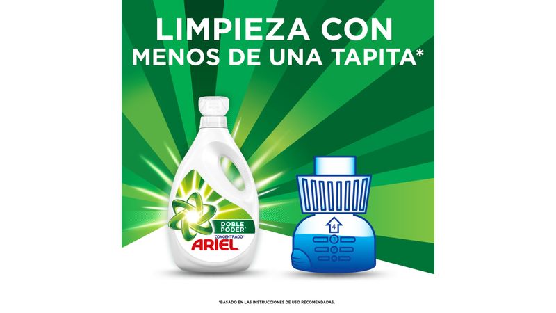 Detergente Ariel Líquido Concentrado Doble Poder Botella 3 L