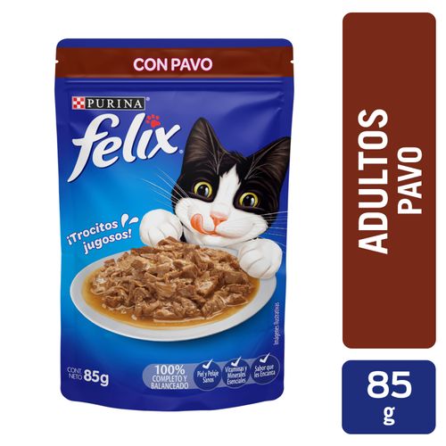 Alimento Húmedo Gato Adulto Purina Felix Pavo -85g
