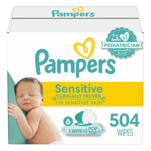 Toallitas húmedas Pampers Sensitive Perfume Free - 504Uds