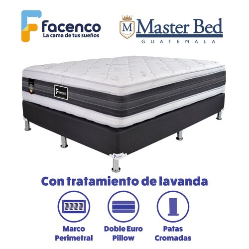 Cama Facenco Diamante Tamaño Queen Confort Suave, Con Tratamiento Lavanda