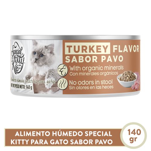 Alimento Humedo Special Kitty Para Gato Sabor A Pavo - 140 g