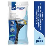 Rasuradoras-Desechables-Equate-3-Hojas-Mango-Ergon-mico-De-Goma-4Pzas-1-28459