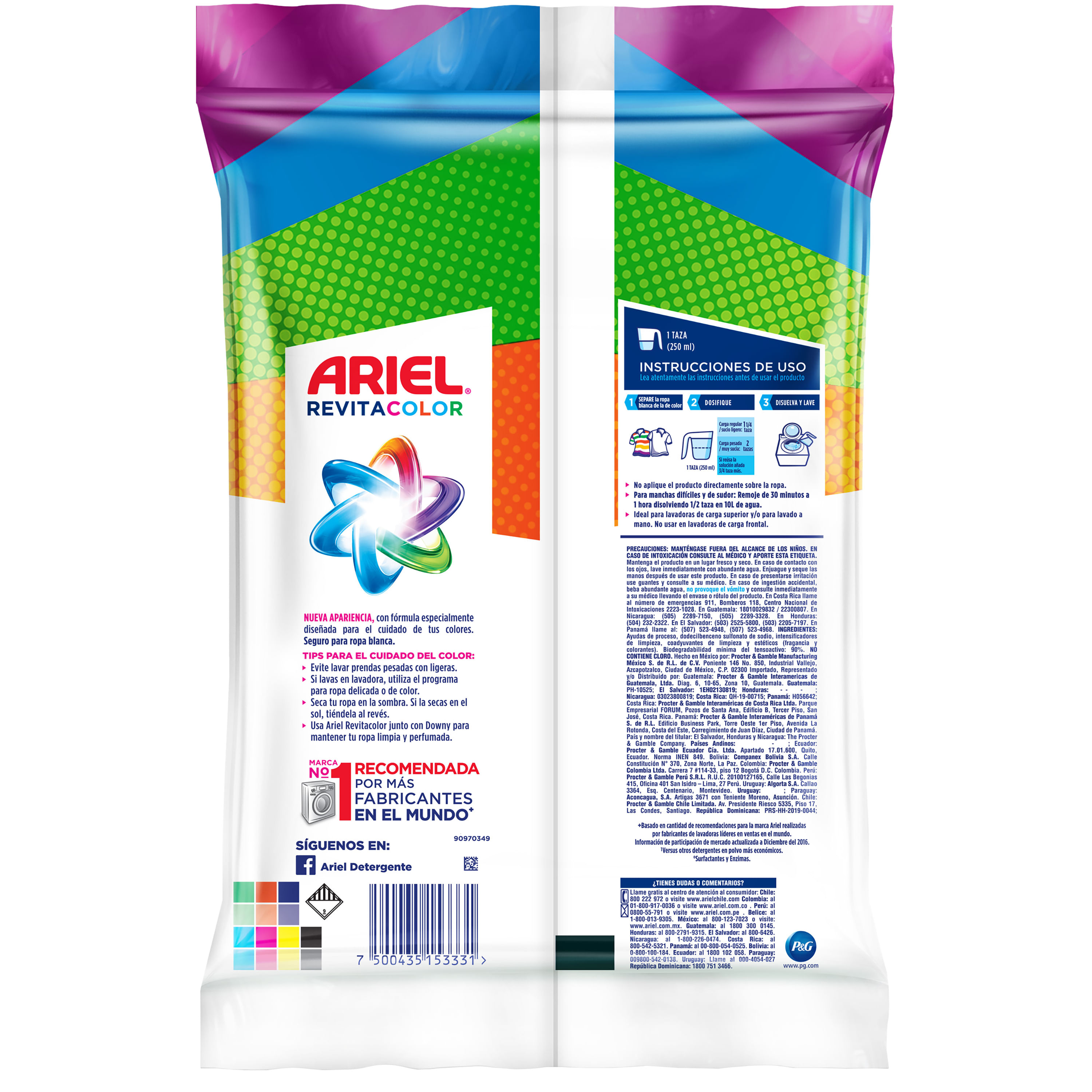 Comprar Detergente En Polvo Ariel Revitacolor - 800Gr