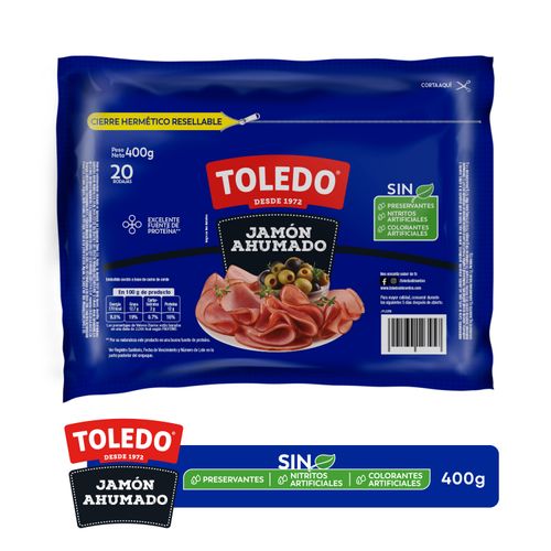 Jamón Toledo, Ahumado Pastel -400 g