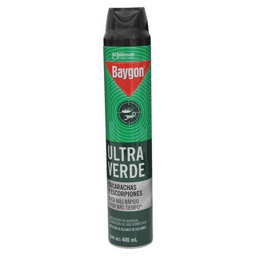 Insecticida Baygon Ultra Verde En Aerosol, Plaguicida Uso Doméstico - 400 ml